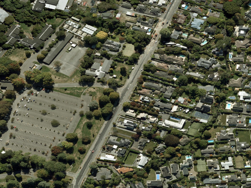 aerial view of Walk and bike track through Ilam and the ground around it