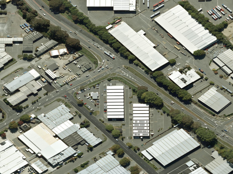 aerial view of Walk and bike track through Wigram and the ground around it