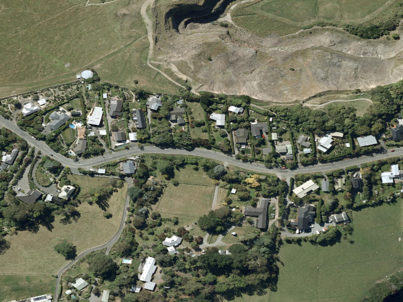 aerial view of Walk and bike track through Kennedys Bush and the ground around it