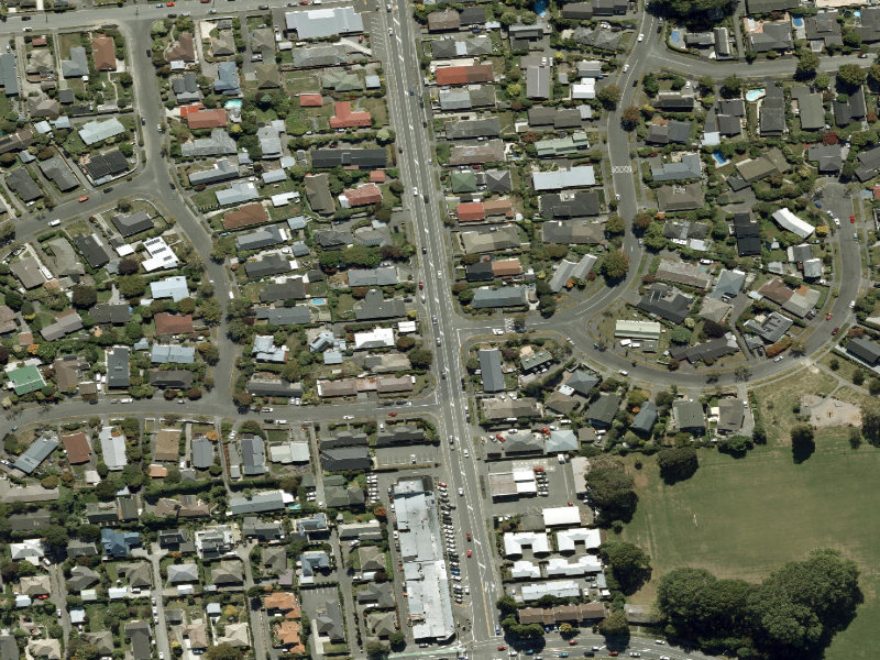 aerial view of Walk and bike track through Ilam and the ground around it