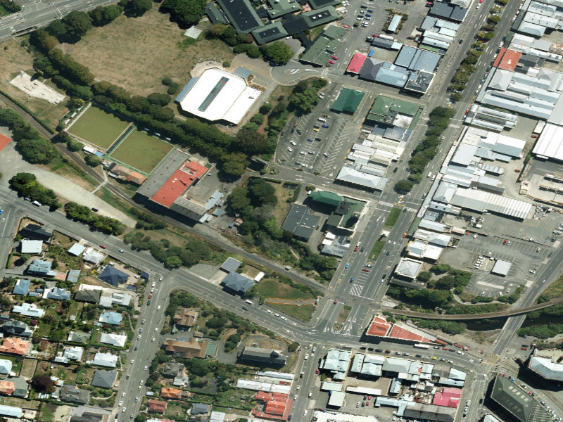 aerial view of Oamaru Walkway and the ground around it
