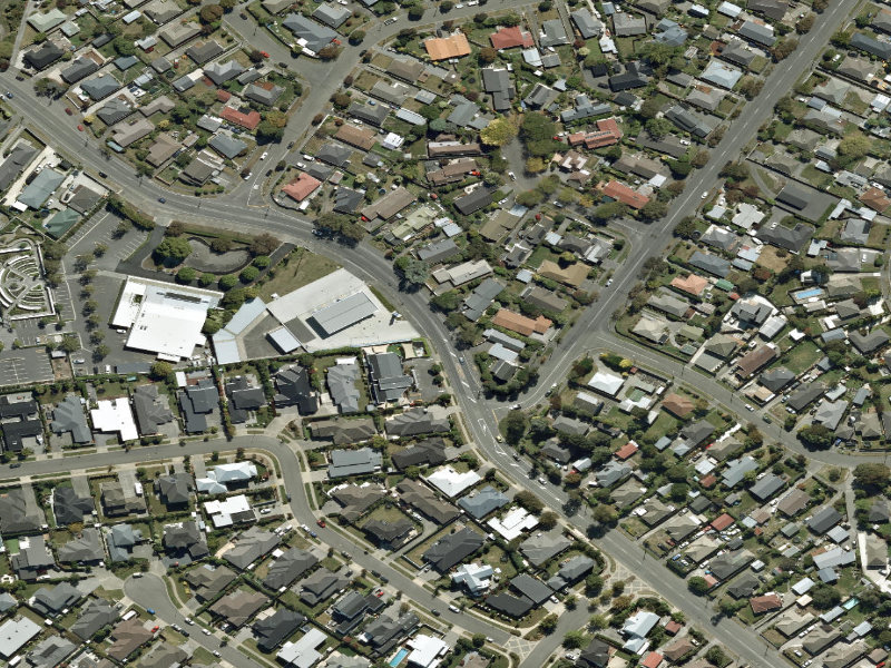 aerial view of Walk and bike track through Burnside and the ground around it