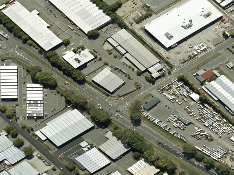 aerial view of Walk and bike track through Middleton and the ground around it