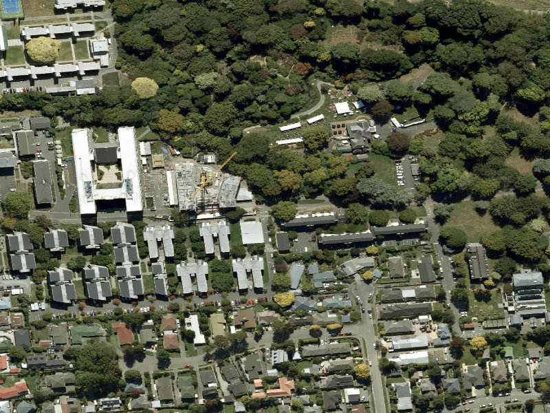 aerial view of Walk and bike track through Ilam and the ground around it