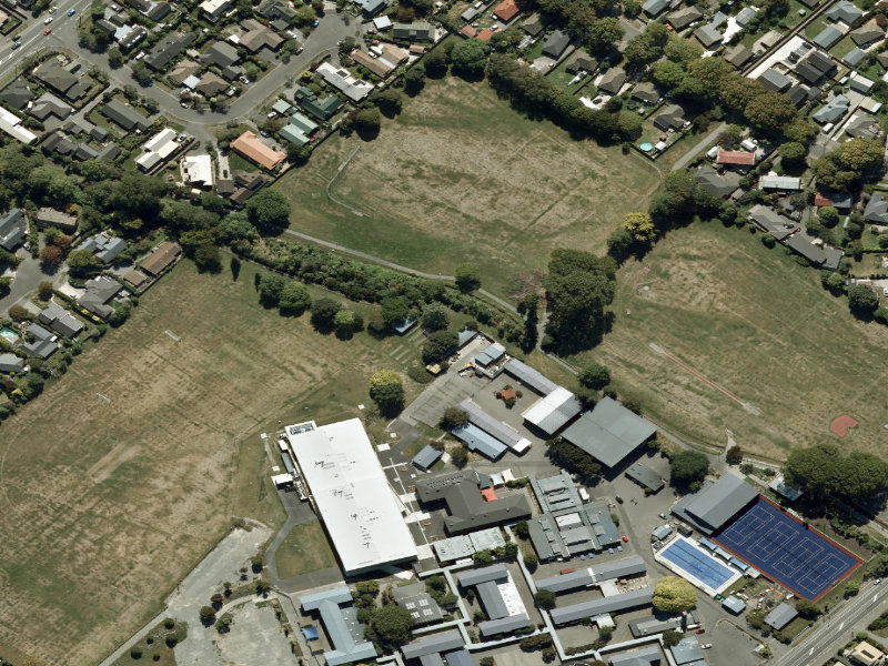 aerial view of Walk and bike track through Burnside and the ground around it