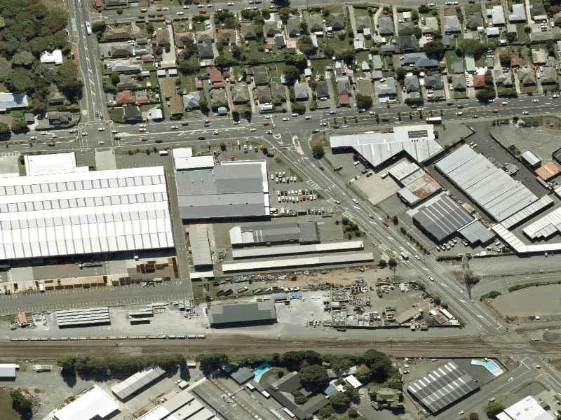aerial view of Walk and bike track through Middleton and the ground around it