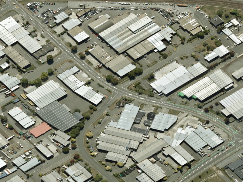 aerial view of Walk and bike track through Middleton and the ground around it