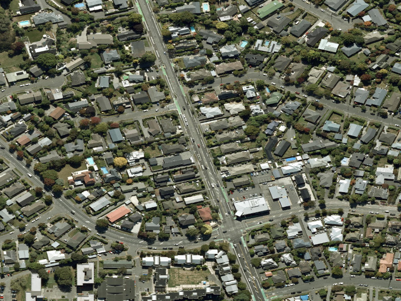 aerial view of Walk and bike track through Ilam and the ground around it