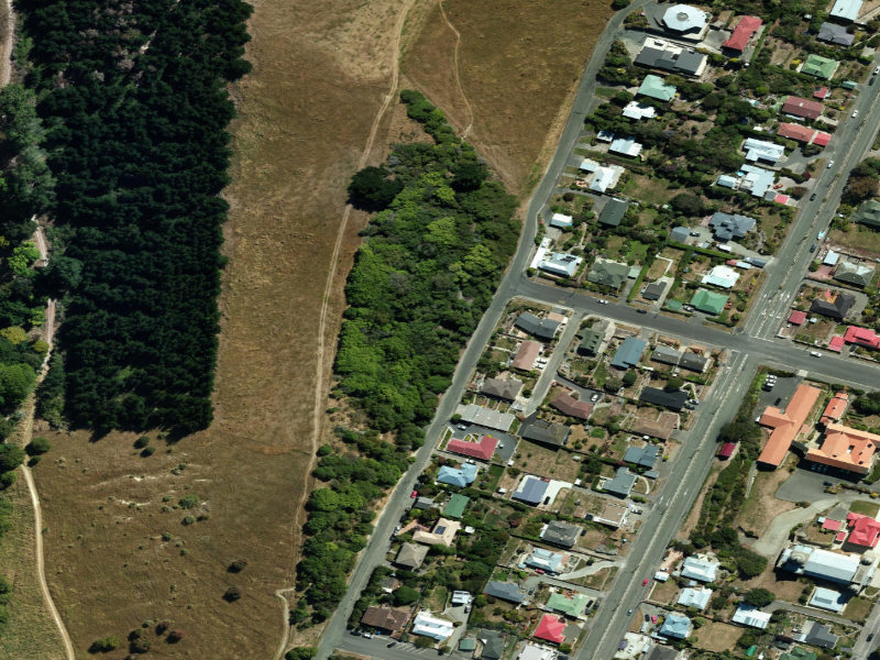 aerial view of Oamaru Walkway and the ground around it