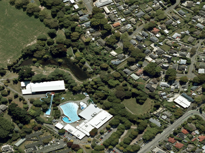 aerial view of Walk and bike track through Burnside and the ground around it
