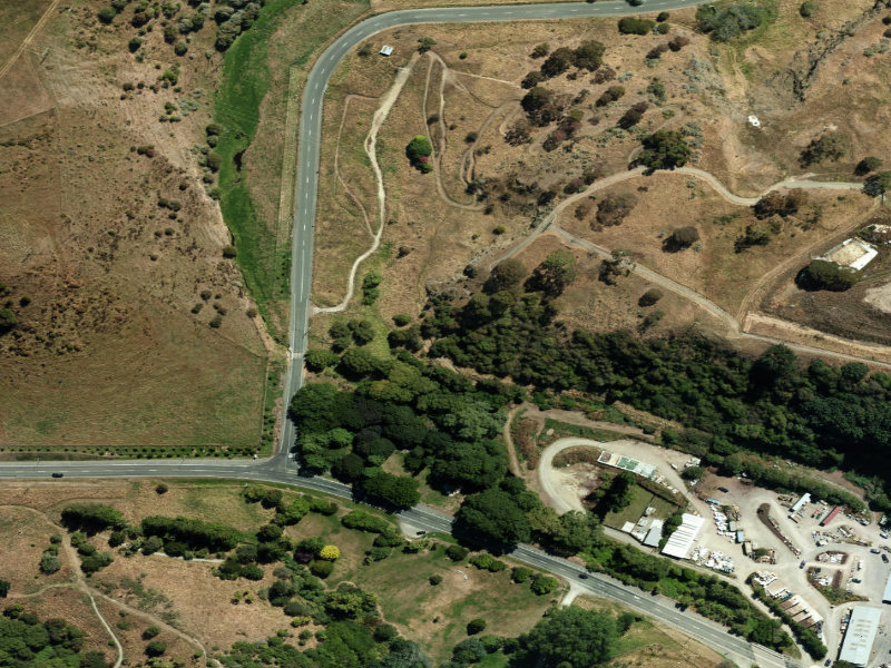 aerial view of Oamaru Walkway and the ground around it