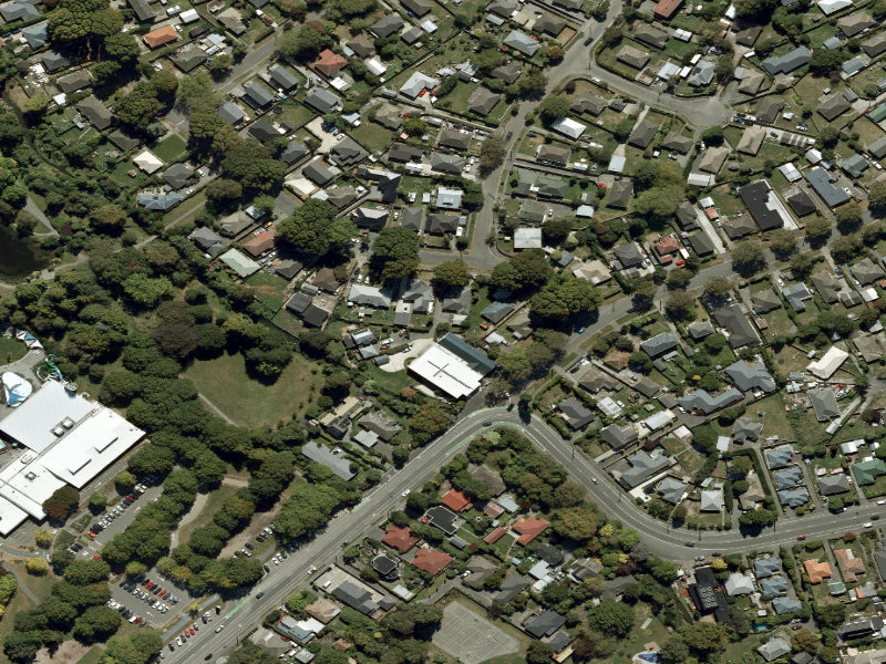 aerial view of Walk and bike track through Burnside and the ground around it