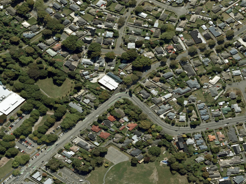 aerial view of Walk and bike track through Bryndwr and the ground around it