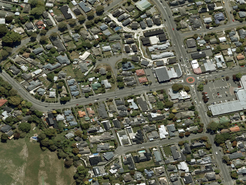 aerial view of Walk and bike track through Bryndwr and the ground around it
