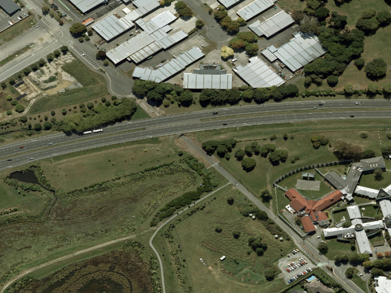 aerial view of Walk and bike track through Middleton and the ground around it