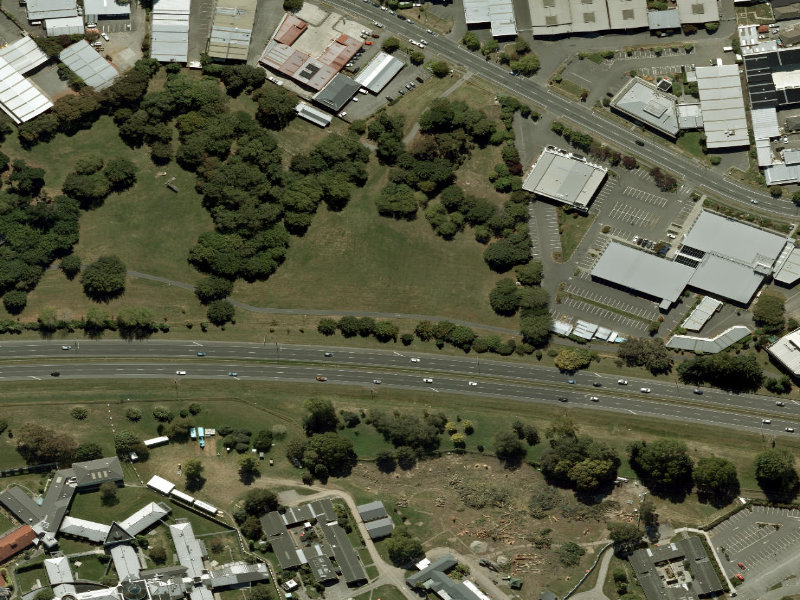 aerial view of Walk and bike track through Middleton and the ground around it