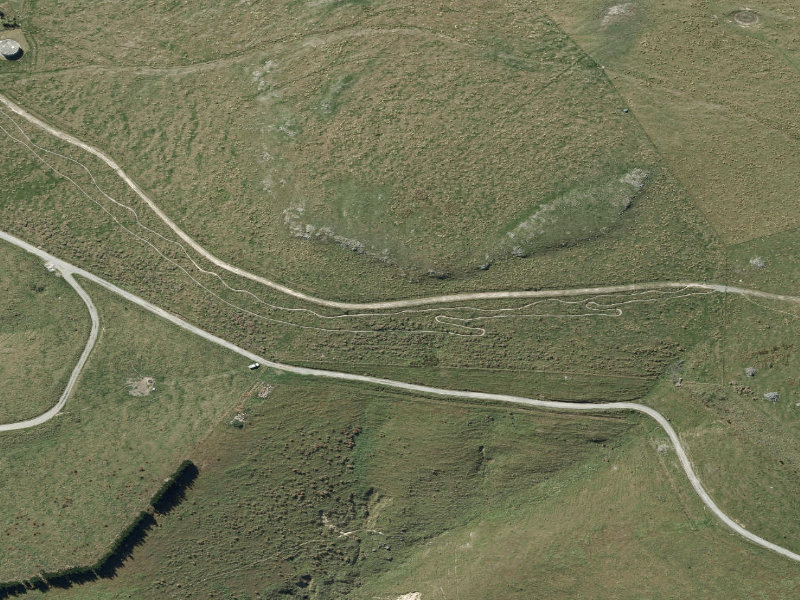 aerial view of Walk and bike track through Kennedys Bush and the ground around it