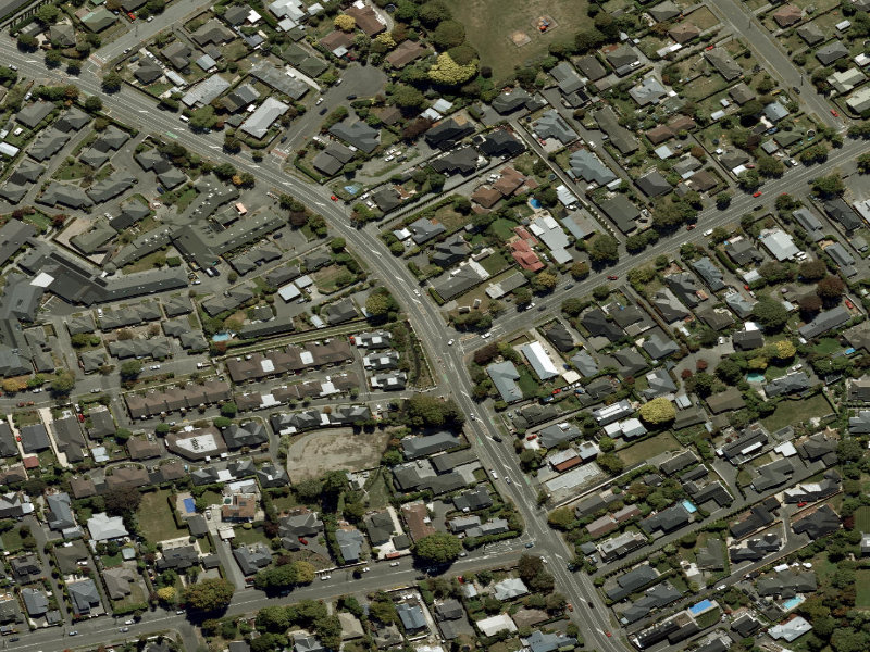 aerial view of Walk and bike track through Bryndwr and the ground around it
