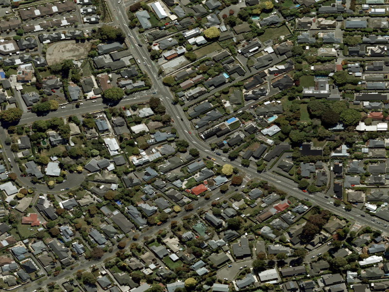 aerial view of Walk and bike track through Bryndwr and the ground around it