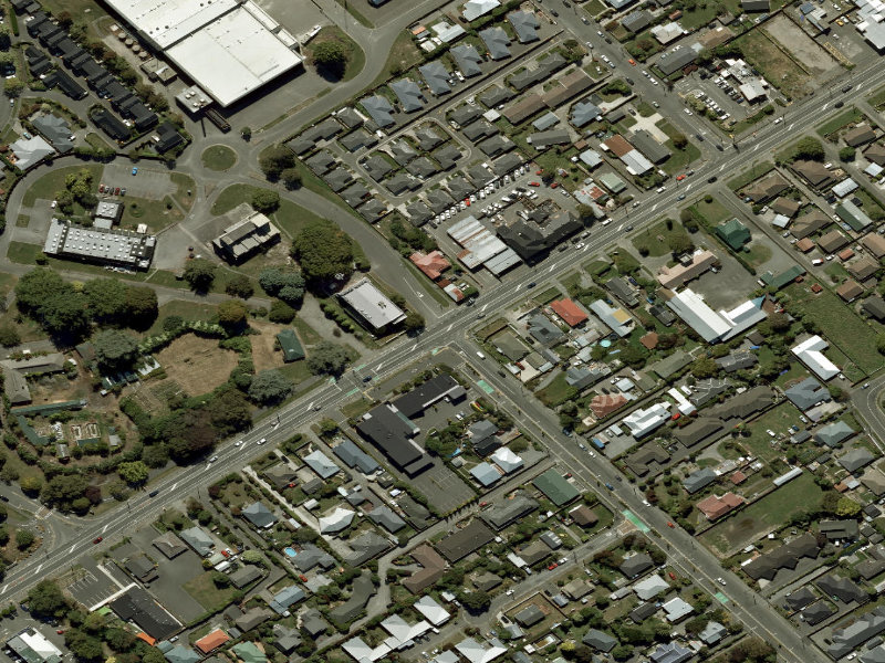 aerial view of Walk and bike track through Hillmorton and the ground around it