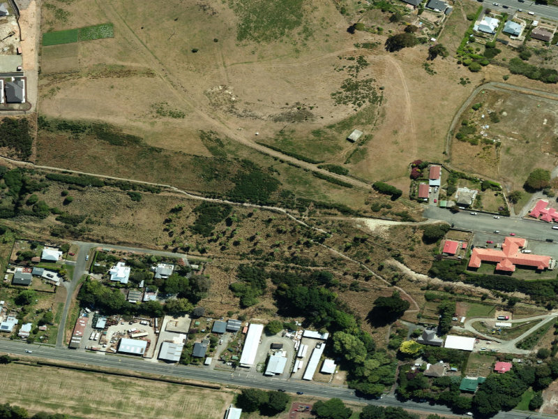 aerial view of Oamaru Walkway and the ground around it