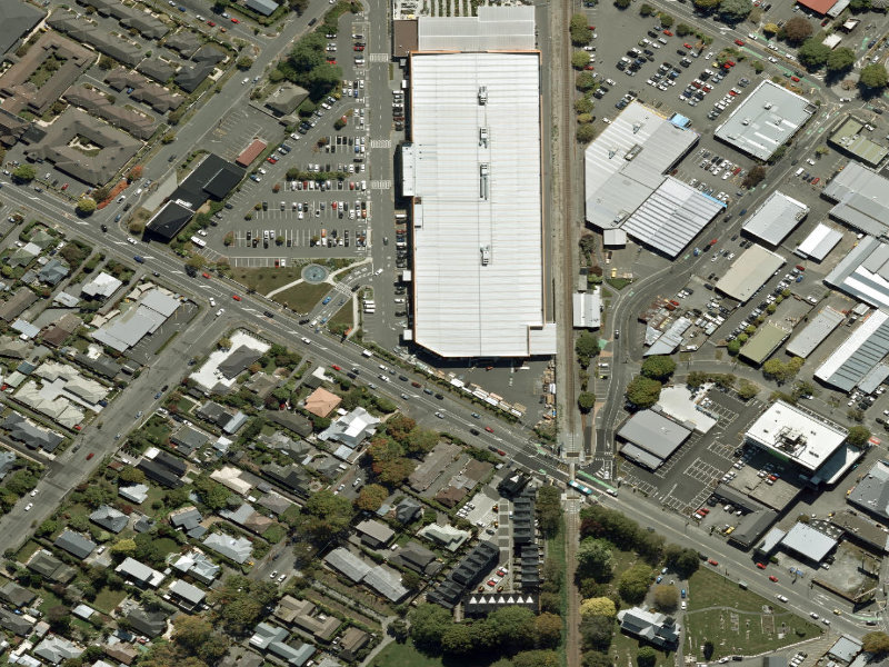 aerial view of Walk and bike track through PAPANUI and the ground around it