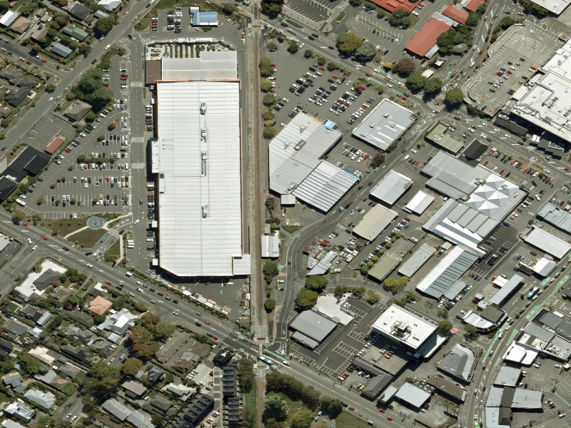 aerial view of Walk and bike track through PAPANUI and the ground around it