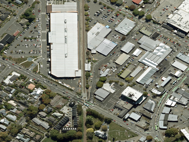 aerial view of Walk and bike track through PAPANUI and the ground around it