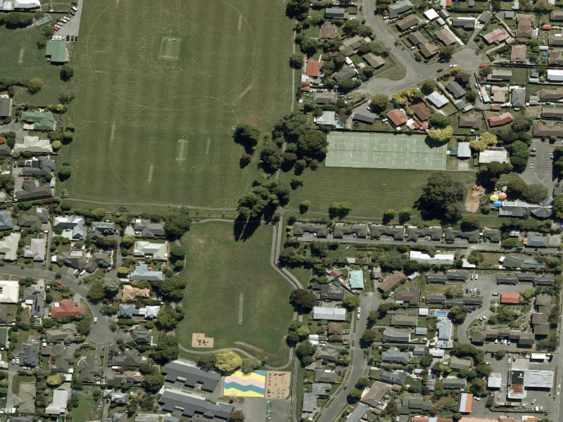 aerial view of Walk and bike track through Redwood and the ground around it