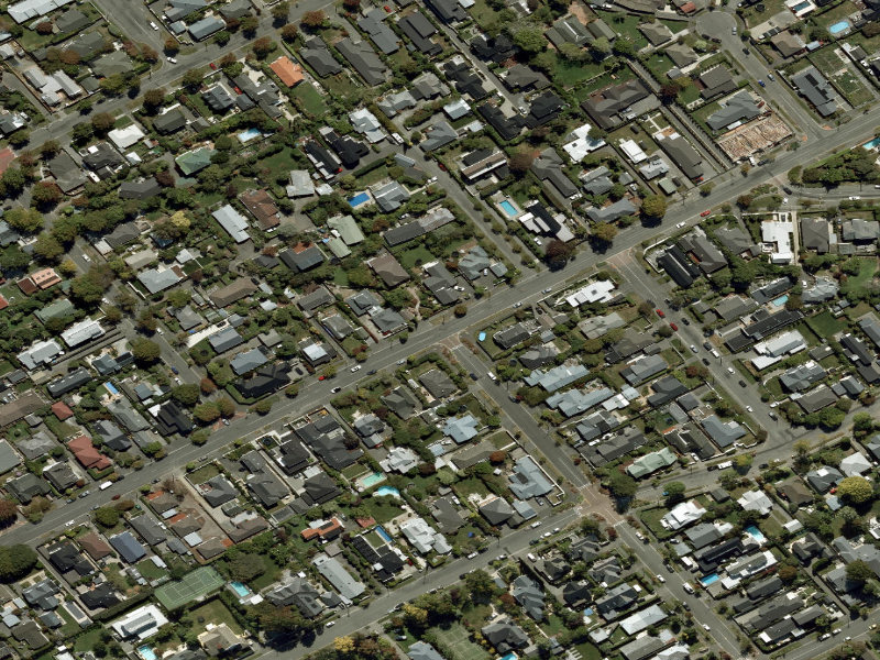 aerial view of Walk and bike track through Saint Albans and the ground around it