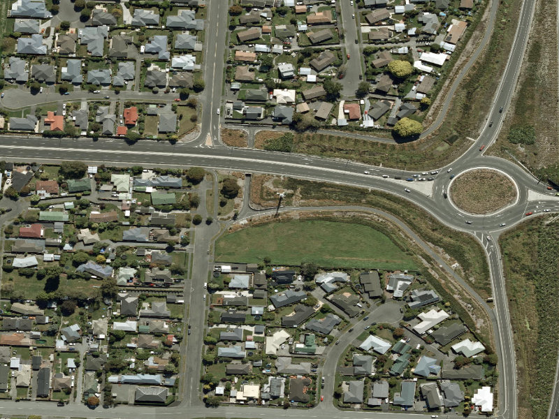 aerial view of Walk and bike track through Redwood and the ground around it