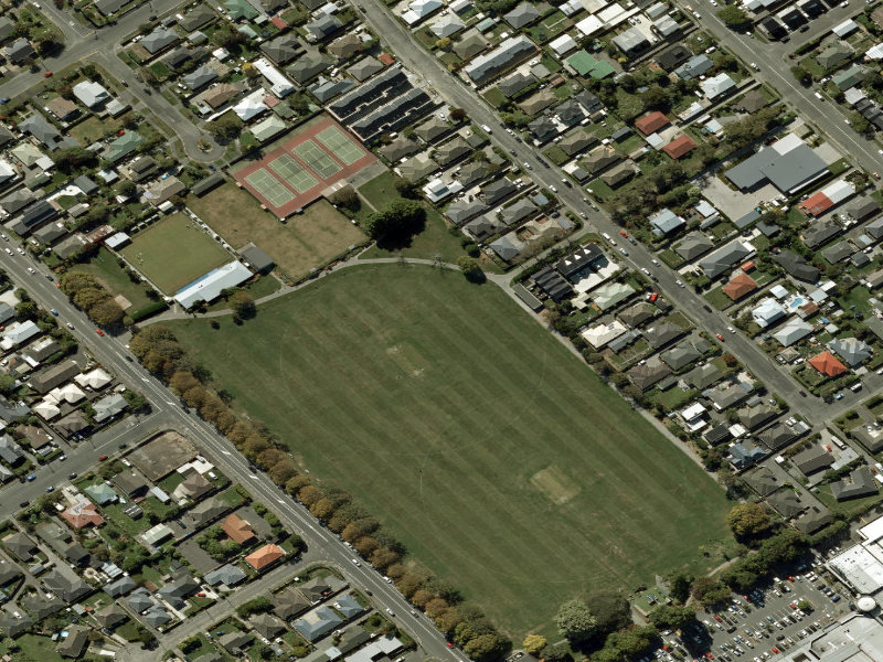 aerial view of Walk and bike track through Spreydon and the ground around it