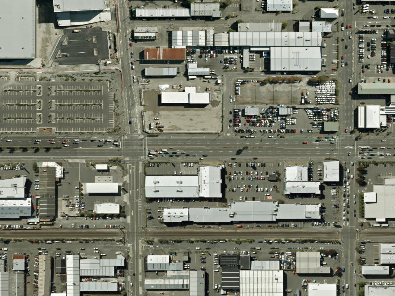 aerial view of Walk and bike track through Sydenham and the ground around it