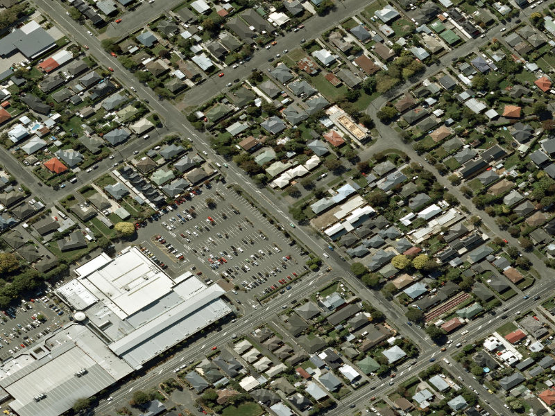 aerial view of Walk and bike track through Spreydon and the ground around it