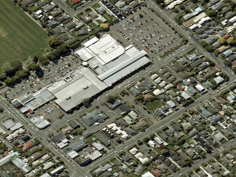 aerial view of Walk and bike track through Spreydon and the ground around it