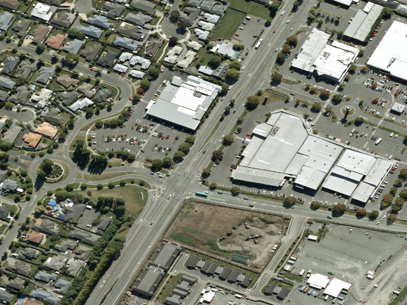 aerial view of Walk and bike track through Belfast and the ground around it