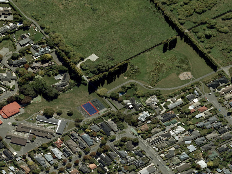 aerial view of Walk and bike track through Saint Albans and the ground around it