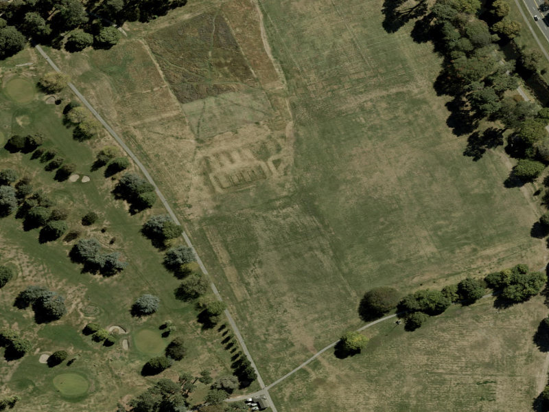 aerial view of Walk and bike track through Christchurch Central City and the ground around it