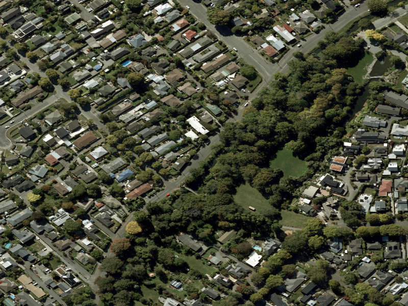 aerial view of Walk and bike track through Somerfield and the ground around it