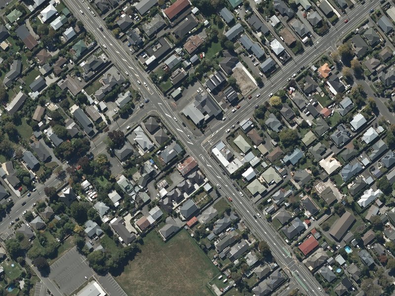 aerial view of Walk and bike track through Somerfield and the ground around it