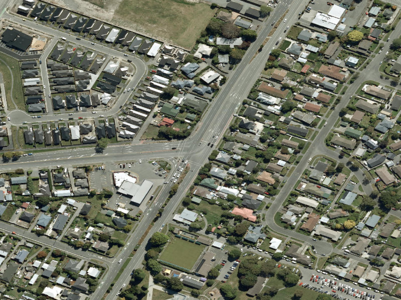 aerial view of Walk and bike track through Belfast and the ground around it