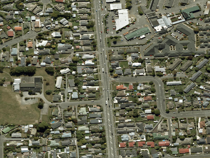 aerial view of Walk and bike track through Shirley and the ground around it
