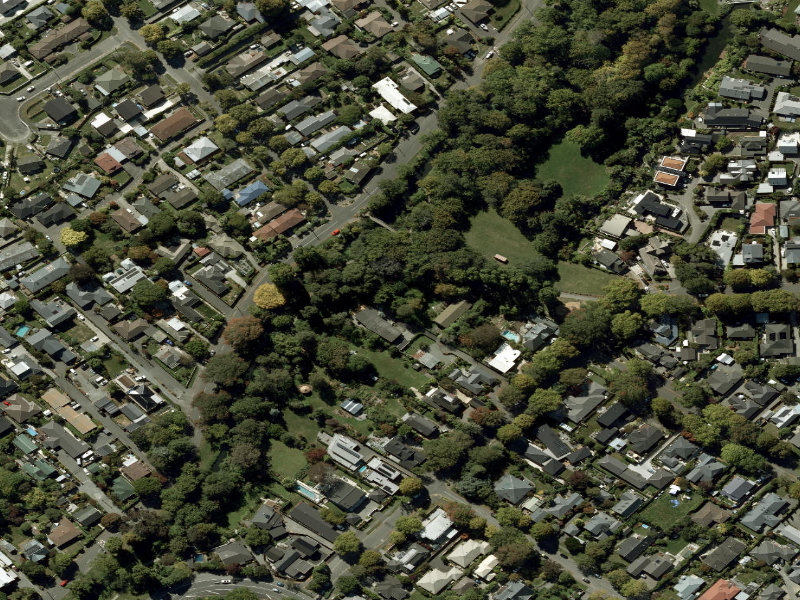aerial view of Walk and bike track through Cashmere and the ground around it