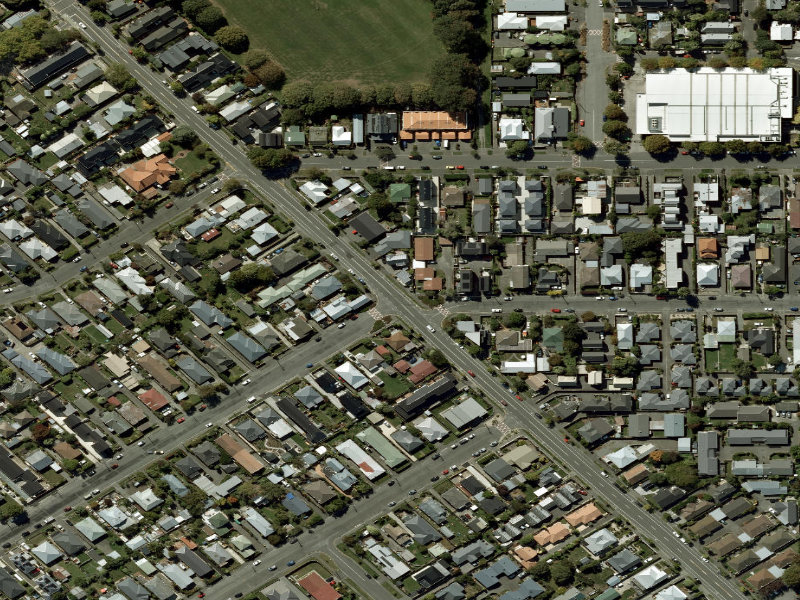 aerial view of Walk and bike track through Sydenham and the ground around it