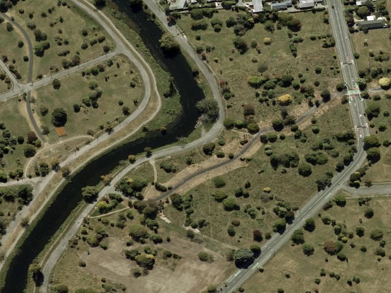 aerial view of Walk and bike track through Dallington and the ground around it