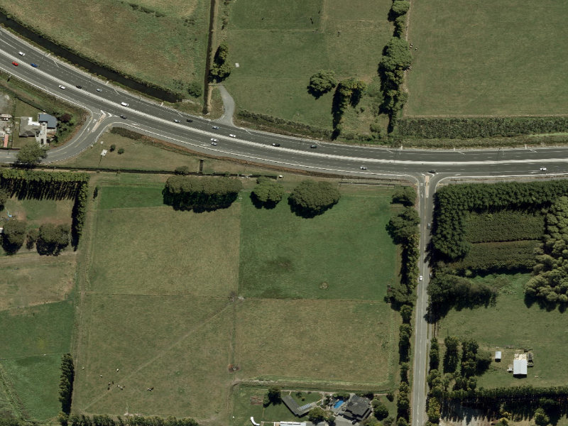 aerial view of Walk and bike track through Mairehau and the ground around it