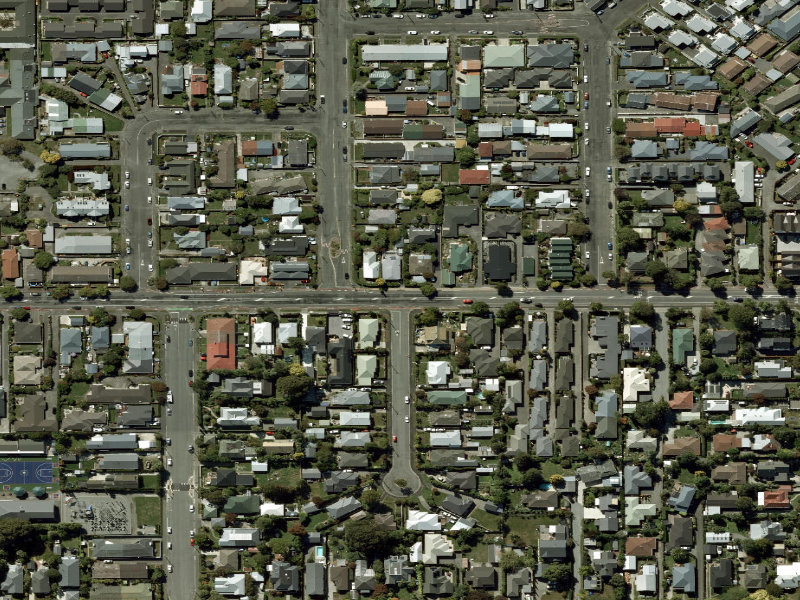 aerial view of Walk and bike track through Sydenham and the ground around it