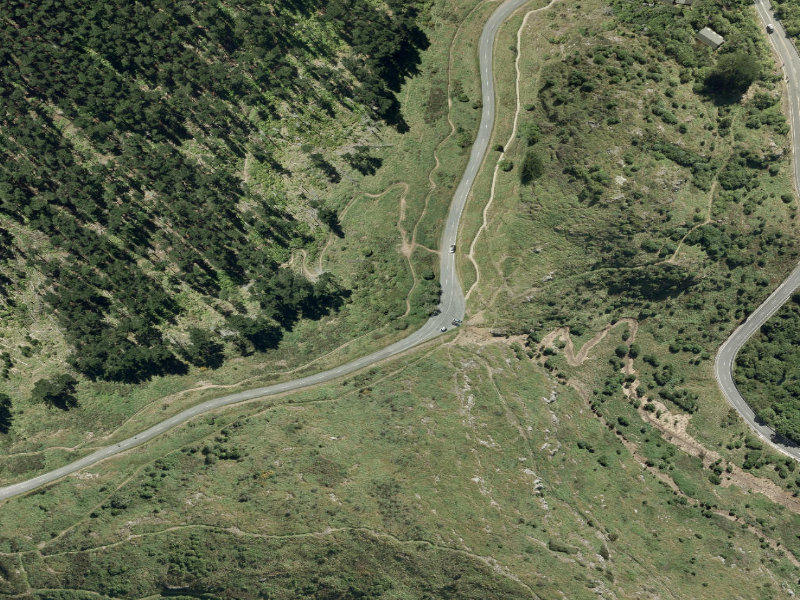 aerial view of Walk and bike track through Cashmere and the ground around it