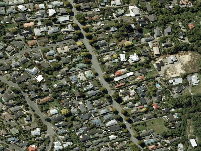 aerial view of Walk and bike track through Cashmere and the ground around it