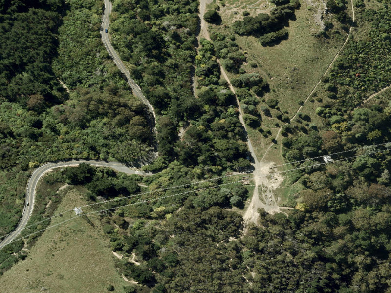 aerial view of Walk and bike track through Cashmere and the ground around it